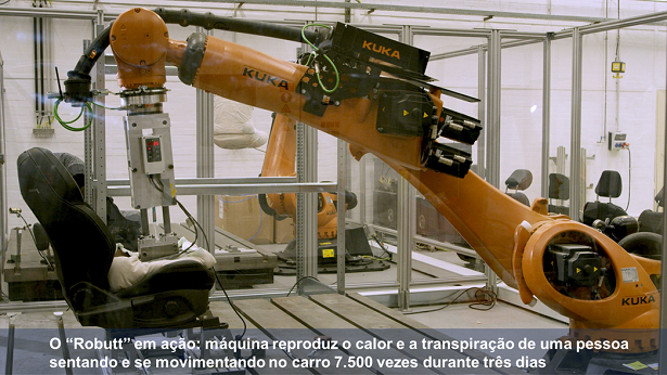 Montadora cria robô que simula suor para testar durabilidade dos bancos dos carros - brasil
