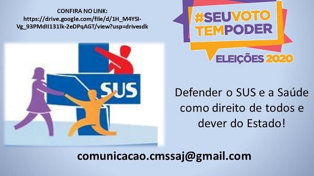 SAJ: Conselho Municipal de Saúde lança carta dirigida aos candidatos a prefeito e vice-prefeito - saj, destaque