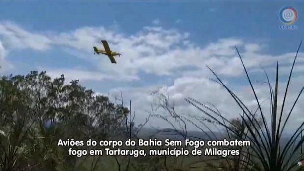 Tartaruga: Aviões combatem fogo em serra - milagres