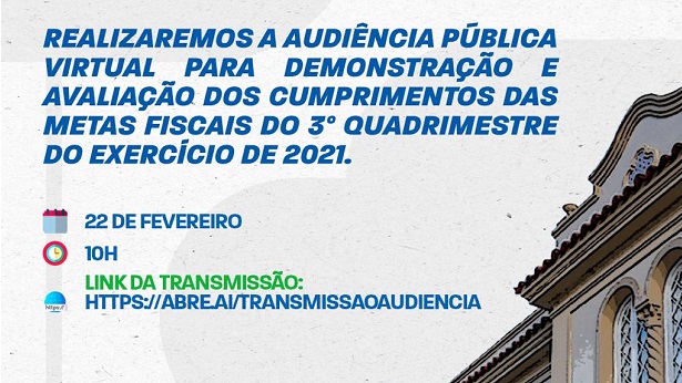 SAJ: Gestão municipal realiza na terça (22) audiência pública virtual sobre metas fiscais - saj, destaque