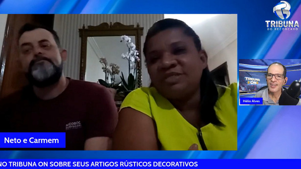 ARTESÃO NETO E SUA ESPOSA CARMEM FALAM SOBRE SEUS ARTIGOS RÚSTICOS DECORATIVOS - tribuna-on, destaque