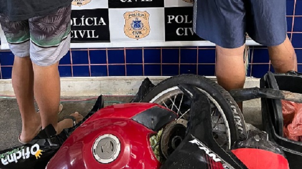 Homens são presos em SAJ após comercializarem peça de moto roubada em Varzedo - varzedo, saj, policia, destaque