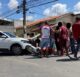 SAJ: Colisão entre carro e moto deixa mulher ferida na Barros e Almeida - saj, destaque, transito