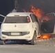 Cruz das Almas: Veículo é destruído por incêndio na Praça Multiuso - destaque, cruz-das-almas, bahia