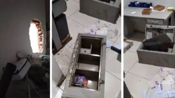 Ubaitaba: Grupo derruba três paredes em arrombamento a lotérica - ubaitaba, policia, bahia