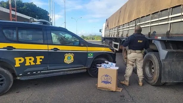 SAJ: PRF apreende 500 mil maços de cigarros contrabandeados na BR-101 - saj