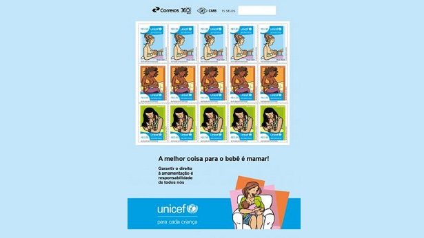 Correios e UNICEF lançam selos comemorativos em homenagem a Semana Mundial de Aleitamento Materno - brasil