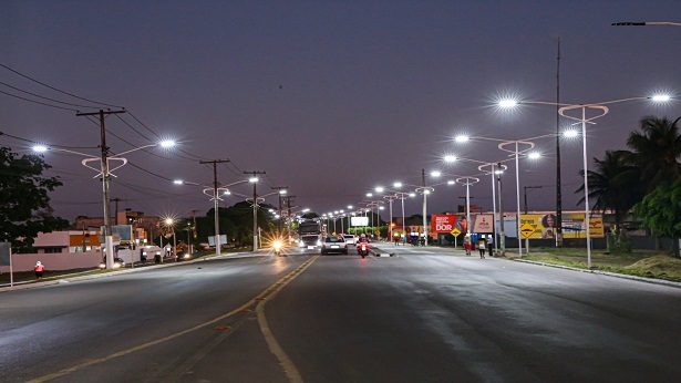 SAJ: Prefeitura entrega primeira etapa da iluminação na entrada da cidade - saj