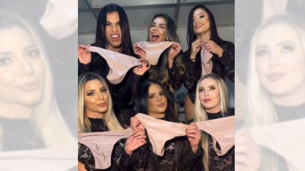 Acusadas de dançar sem calcinha em show, bailarinas de Leonardo mostram peças íntimas - celebridade