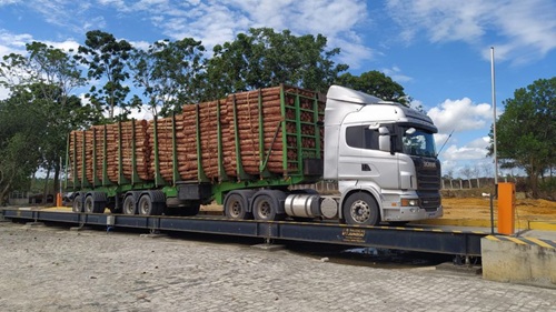 PRF flagra caminhão com 30 toneladas de excesso de peso na BR-101 - teixeira-de-freitas, bahia