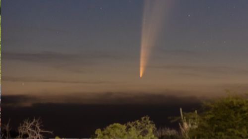 Fotógrafo cruzalmense Daniel Invenção registra passagem de cometa raro na Bahia - noticias, cruz-das-almas