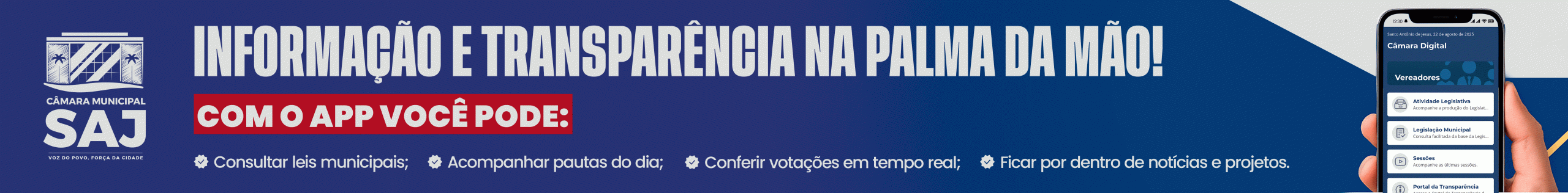 Banner Câmara Municipal de Santo Antônio de Jesus