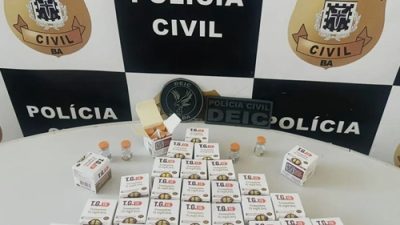 Apreensão de ampolas de Mounjaro em operação da Polícia Civil em Vitória da Conquista