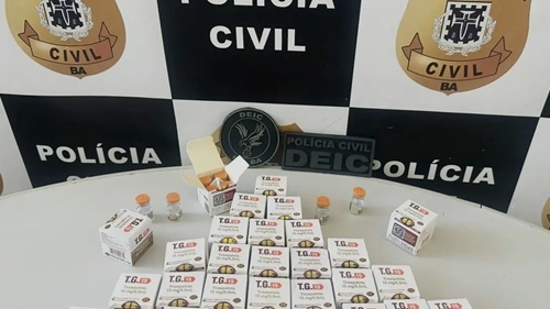 Apreensão de ampolas de Mounjaro em operação da Polícia Civil em Vitória da Conquista