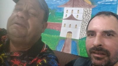 Artista Marepe e cantor Marcos Ribeiro em Santo Antônio de Jesus