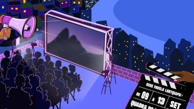 Cartaz da 4ª edição do Cine Favela LGBTQIAPN+