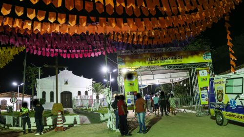 Portal de entrada do São Pedro da Sapucaia, festa tradicional realizada na zona rural de Santo Antônio de Jesus.