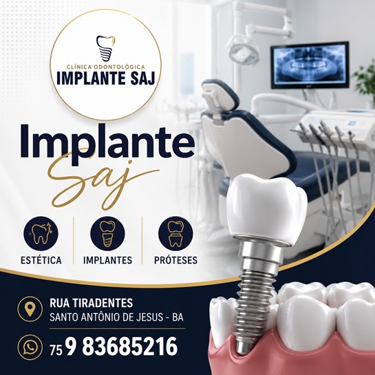 Implante dentário e prótese em Santo Antônio de Jesus