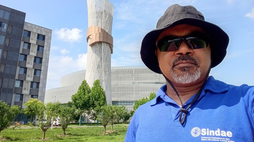 Ivan Rios durante experiência acadêmica e institucional na China