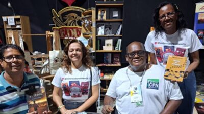 Professor Claudio, Magnólia Gomes, Djalma Almeida e Maria do Carmo, do coletivo Autores da Resistência