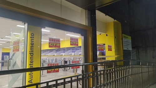 Banco do Brasil em Santo Antônio de Jesus durante greve dos bancários