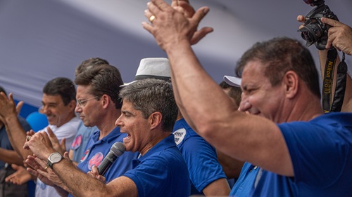 Ditinho Avivip durante o lançamento da campanha em Laje