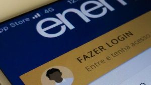 Tela de login do Enem
