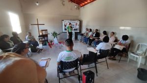 Maria Inês durante encontro da Pastoral da Criança em Santo Antônio de Jesus