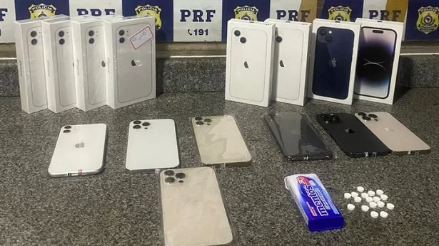 Jequié: PRF apreende celulares avaliados em R$ 60 mil na BR 116 - policia, jequie, bahia