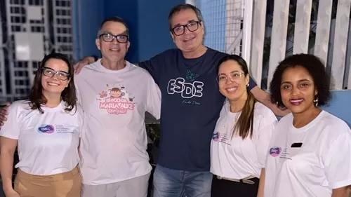 Integrantes do Conselho da Mulher Empreendedora e da Cultura durante entrega de doações à SEEJA em Santo Antônio de Jesus.