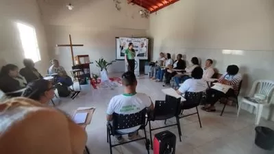 Maria Inês durante encontro da Pastoral da Criança em Santo Antônio de Jesus