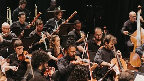 Orquestra Sinfônica da Bahia durante apresentação