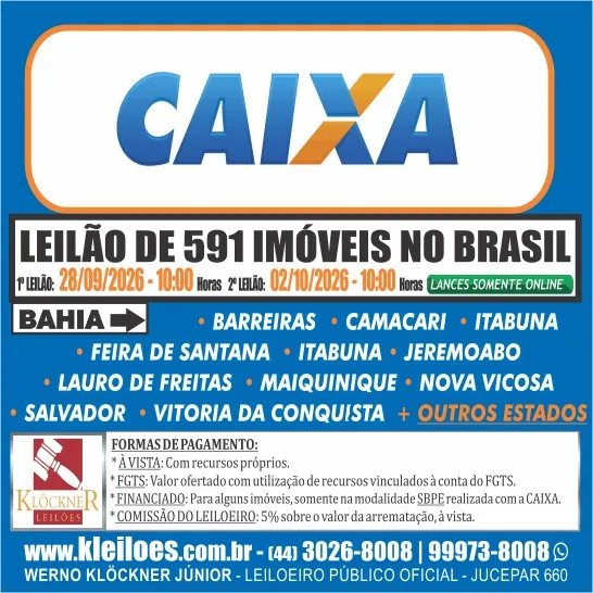 Leilão de imóveis na Bahia - K Leilões