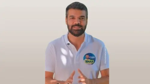 Rogério Andrade durante campanha para deputado estadual nas Eleições 2026